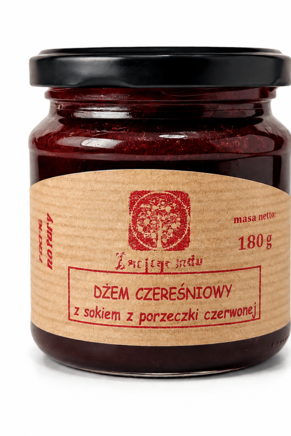 Dżem czereśniowy z sokiem z czerwonej porzeczki