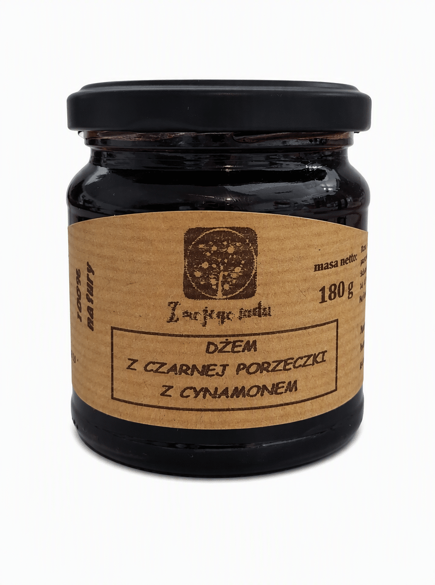 Dżem z czarnej porzeczki z cynamonem